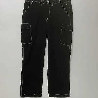 True Religion Brand Jeans Men Size 34 Cargo Pants Jet Black New • $84.95