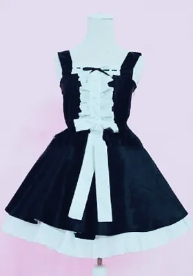 $58 • Buy Bakemonogatari Shinobu Oshino Black Maid Lolita Dress Cosplay Costume@