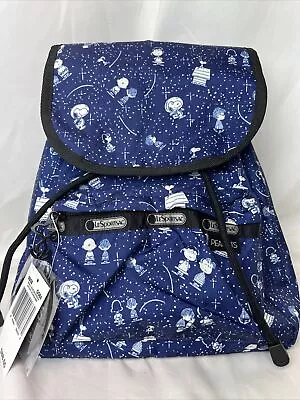 NWT LeSportsac Peanuts Small Edie Backpack Snoopy Stargazer • $79.99