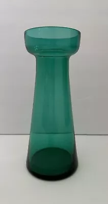 Vintage Hyacinth Teal Green Glass Vase MCM Decor • $24