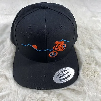 Mountain Biker Hat Enduro Racers Embroidered One Size - Black / Orange / Blue  • $12.88