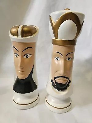 Duncan White Ceramic King And Queen Chess Pieces VTG 1970s • $25