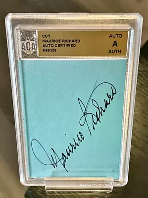 MAURICE *ROCKET* RICHARD Signed Cut/ Certified Autograph ACA MTL Canadiens (HOF) • $137.62