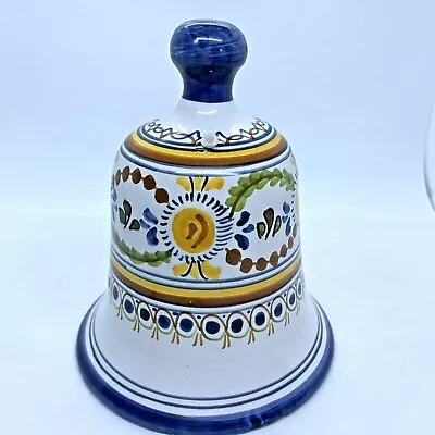 Handmade Talavera El Carmen Ceramic Bell Majolica Style Signed  • $125.99