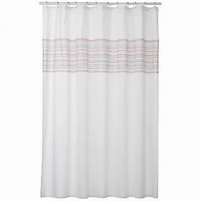 $31.88 • Buy Sonoma Carnivale Embroidered Stitched Fabric Shower Curtain Bath