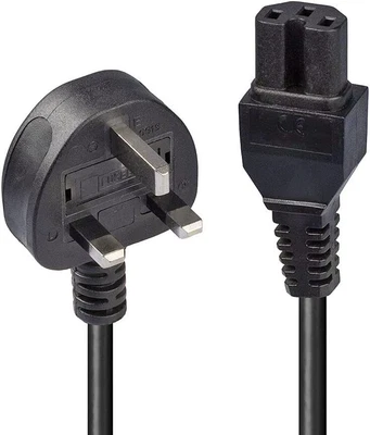 £6.38 • Buy LINDY 30458 2 M Mains UK 3 Pin Plug To Hot Conditioned IEC C15 Power Cable Lead
