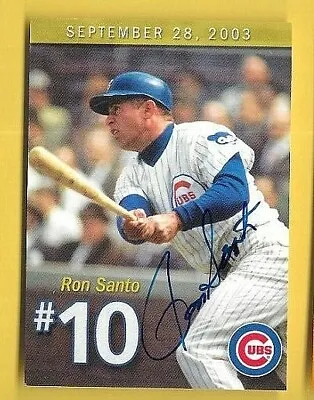 $42.95 • Buy Ron Santo Autograph 2003 Jersey Retirement Day Chicago Cubs Hof Jsa Certified