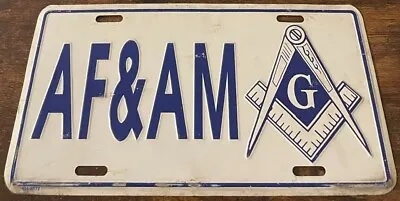 AF &AM Masonic Booster License Plate Mason Freemason Embossed • $29.99