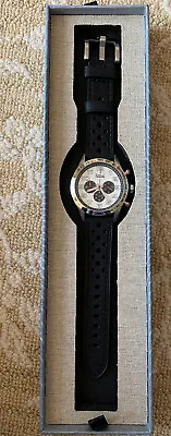 Szanto Men's Stainless Steel & Leather Watch Panda Motorsport Chronograph  • $85