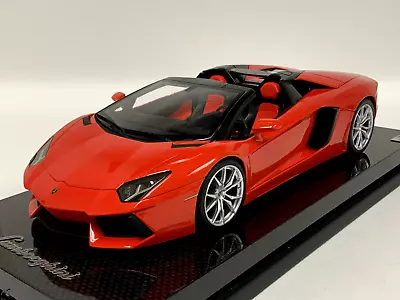 1/18 MR Collection Lamborghini Aventador LP700 Roadster Orange Carbon FM16 • $499.95