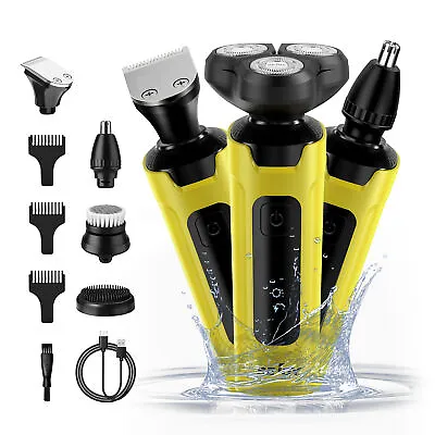 SEJOY 5in1 Electric Shaver Mens Razor Cordless Beard Trimmer Nose Hair Clippers • $19.94