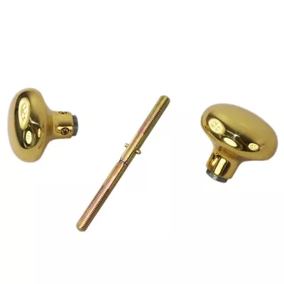 Polished Brass US3 Door Knob Set For Marks Type Surface Mount Mortise Locksets • $28.99