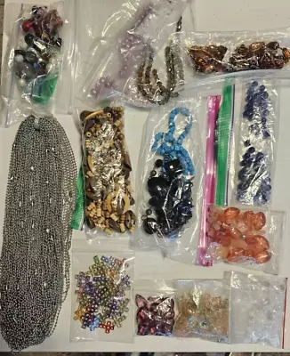 Jewelry Making Supplies Beads And Chains Large Lot • $15