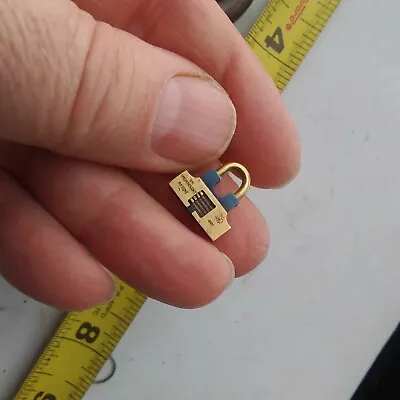 Tiny Miniature Padlock Dreadnought Mini Key Brass & Steel Working Charm Fob • $1200