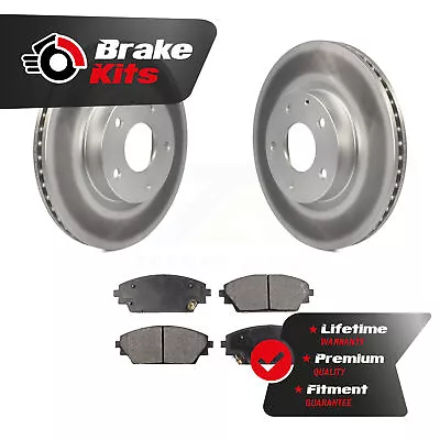 Front Coated Disc Brake Rotor & Semi-Metallic Pad Kit For 2014-2018 Mazda 3 2.5L • $109.74