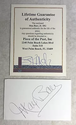 Max Baer Jr Actor Signed Autographed Index Card With Authenticity • $94.76