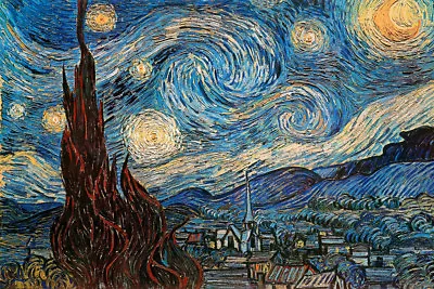 The Starry Night 1889 By Vincent Van Gogh Cool Wall Decor Art Print Poster 36x24 • $13.98