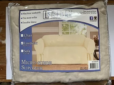 Linen Store Microsuede Slipcover Furniture Protector Cover Loveseat Beige • $20