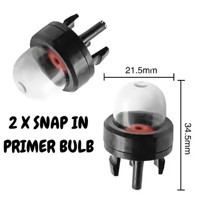 SNAP IN PRIMER BULB X 2 FITS HUSQVARNA 135 E 135 R 140 140 E • £4.49