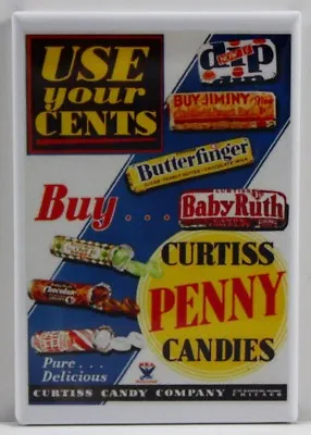 Curtiss Penny Candies 2  X 3  Fridge / Locker Magnet. Vintage Candy Advertising • $6.39