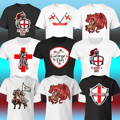 £10.99 • Buy Happy St. George's Day T-shirt Dragon England Flag Mens T Shirt #P1 #OR