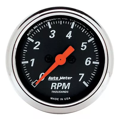 Auto Meter 1477 Designer Black In-Dash Tachometer Gauge 2 1/16  7000RPM • $183