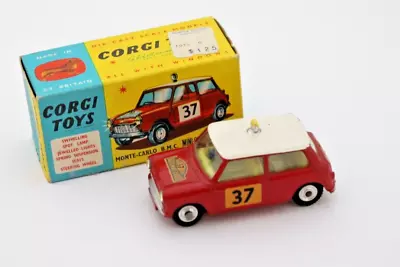 Corgi Car Toys Mini Cooper 'S' Monte Carlo Model 332 Original Box Red Spotlamp • $169.95