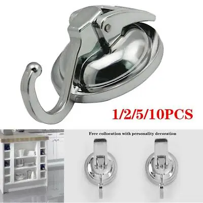 UK Kitchen Bathroom Heavy Duty Large Suction Cup Hooks Snap Lever Vacuum Holder • £7.99