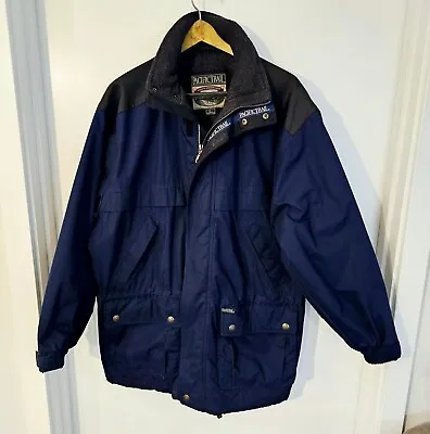 Pacific Trail Jacket Blue/Gray Coat Mens Size Large Lined Adjustable Waist Zip • $15