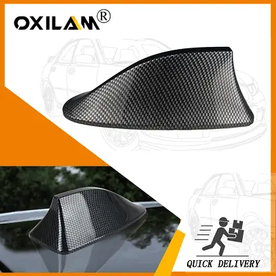 Carbon Fiber Shark Fin Antenna Cover Antenna Radio FM/AM Signal Booster Aerial • $11.99