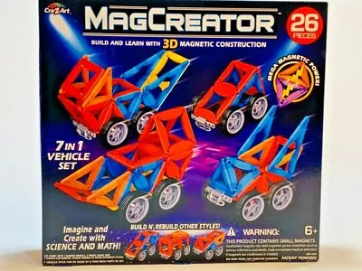 Cra Z Art 26 Pc Magcreator Set Building And Stacking Toys Age 6+ • $24.99