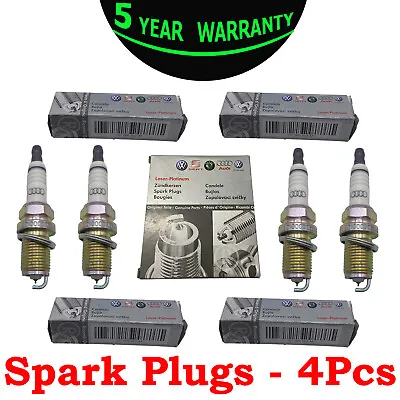 4 X Fits Bosch 101000063AA Spark Plugs Fit Audi A4 TT VW Golf Jetta Passat 1.8T • $19.59