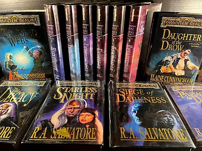 Dungeons & Dragons FORGOTTEN REALMS 1st Edition HC Lot DRIZZT Salvatore Book Set • $315