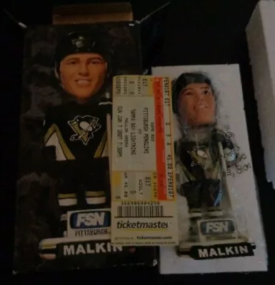 EVGENI MALKIN Pittsburgh PENGUINS Hockey NHL Bobblehead + Ticket Stub 2007 New • $29.74