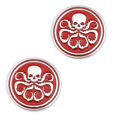 2Pcs Red 3D Universal Hydra Symbol Emblem Car Body L&R Fender Door Rear Badge • $13.19