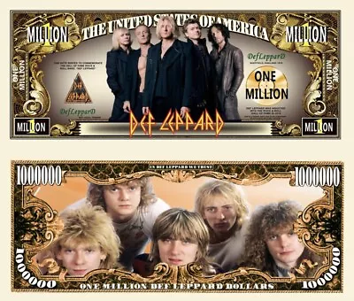 100 Pack Def Leppard Music Collectible Million Dollar Bill Novelty • $19.95