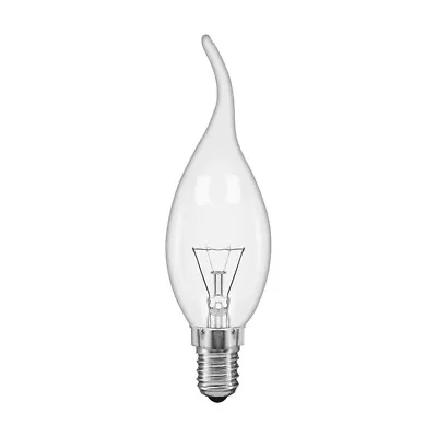 Luxram 40W 240V SES/E14 Clear Flared Flame Bent Tip Candelux Candle Light Bulb • £11.78