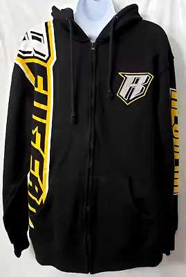 Revgear Full Zip Hoodie Sweatshirt M Black Yellow Kick Boxing Fight Martial Arts • $29.99