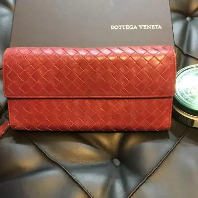 BOTTEGA VENETA Intrecciato Leather Flap Long Wallet Brown Men's #BW102 • $96.03