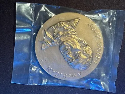 1979 John Wayne American US Mint Bronze 3  Medal Coin - SEALED • $25