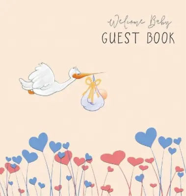 BABY SHOWER GUEST BOOK With GIFT LOG (Hardcover) For Baby Naming Day (Hardback) • £18.44