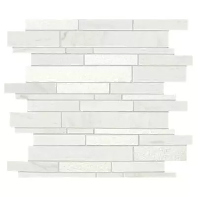 Daltile Marble Tile Stone Decor Glacier Marble Linear Mosaic Tile(10sq.ft./Case) • $115.32