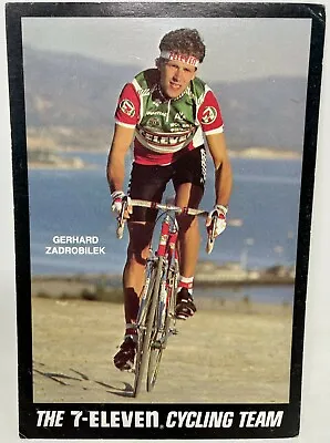 1989 7-Eleven Cycling Team Postcard - Gerhard Zadrobilek Post Card 7-11 Biking • $7.99