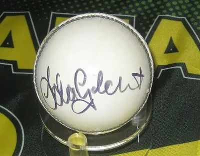 $199 • Buy Adam Gilchrist (Australia) Signed White Cricket Ball + COA & Photo Proof