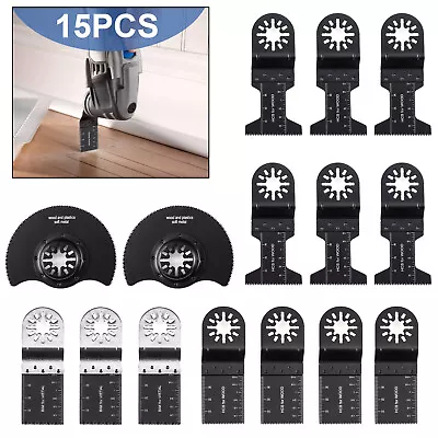 £10.79 • Buy 15 Pcs Multi Tool Saw Blades Set Carbide Blade Fein Metal Wood For Dewalt Makita