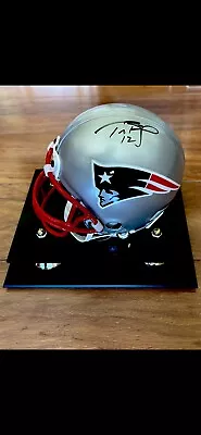 Tom Brady Signed Auto W/ #12 Patriots Riddell Mini Helmet W/ JSA COA & Case MVP • $577.77