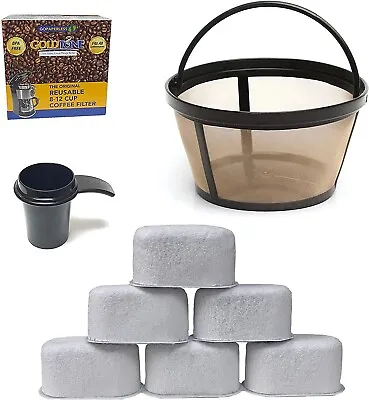 GoldTone 8-12 Cup Coffee Filter Set Of 6 Charcoal Water Filters Fits Mr. Coffee • $12.99