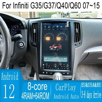 13.6  Android Navigation Car GPS Stereo Radio For Infiniti G37 G35 Q40 Q60 07~15 • $750