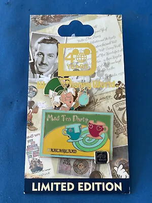 MAD HATTER TEA PARTY    Disney Pin 2011 40 YEARS  Limited Edition New • $14.95