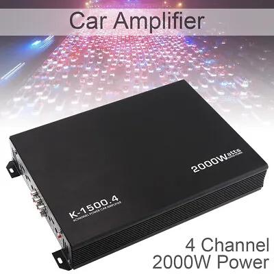 12V 2000W Universal 4CH Audio Stereo Bass Speaker Car Audio Amplifiers Subwoofer • £53.43